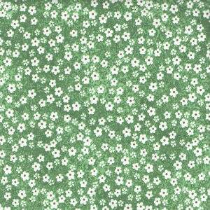 Tecido Estampado - Florzinhas Verde Cor 4 - Des.2626 - 0,50x1,50mt
