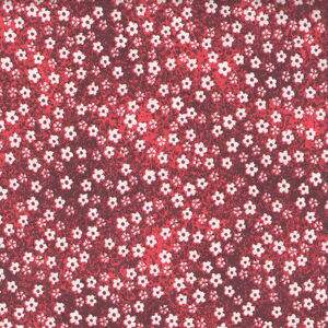 Tecido Estampado - Florzinhas Vermelho Cor 3 - Des.2626 - 0,50x1,50mt