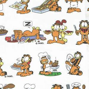 Tecido Estampado - Garfield Cookies Cor 01 - Des.GA004 - 0,50 x 1,50mt-Maluhy