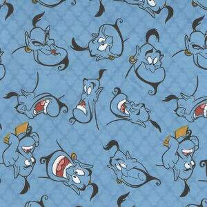Tecido Estampado - Coleção Disney - Gênio do Alladin - Cor 01 Des.AL001 - 0,50x1,50m - Maluhy