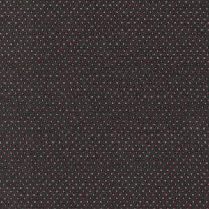 Tecido Estampado - Micro Poa Preto com Vermelho Cor 6 - Des.2207 - 0,50x1,50mt