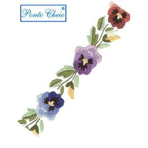 Tecido Riscado para Bordar Amor Perfeito - 50 x 70cm