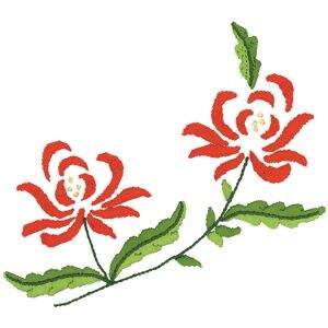 Tecido Riscado para bordar - Flor 1720 - 50x70cm 