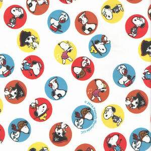 Tecido Estampado - Snoopy Bolas Coloridas Cor 01 - Des.SN011 - 0,50 x 1,50mt-Maluhy