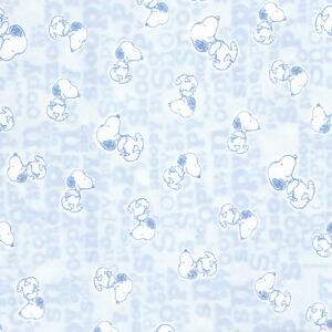 Tecido Estampado - Snoopy Fundo Azul Cor 01 - Des.SN014 - 0,50 x 1,50mt-Maluhy