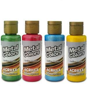 Tinta Metal Colors Acrílica Metálica - Acrilex 60 ml