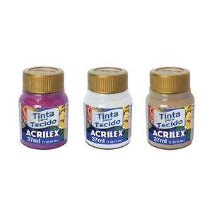 Tinta para Tecido Glitter Acrilex - 37ml