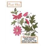 Tecido Riscado para Bordar - Flores 1730 -  50x70cm