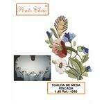 Toalha de Mesa Riscada para Bordar - Redonda Papoulas 