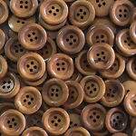 Botão Efeito Madeira 21mm com 20 unidades