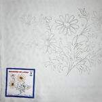 Pano de Prato Riscado para Bordar - Flor Des.25