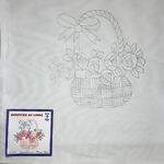 Pano de Prato Riscado para Bordar - Flor Des.51