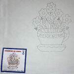 Pano de Prato Riscado para Bordar - Flor Des.52