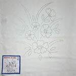 Pano de Prato Riscado para Bordar - Flor Des.61