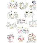 Kit de Pano de Prato Riscado 12 Unidades - Variados