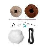 Kit Amigurumi Coleção Safári Baby - Urso