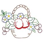 Kit de Pano de Prato Riscado 12 Unidades - Frutas