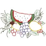 Kit de Pano de Prato Riscado 12 Unidades - Frutas