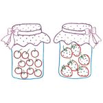 Kit de Pano de Prato Riscado 12 Unidades - Frutas