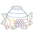 Kit de Pano de Prato Riscado 12 Unidades - Frutas