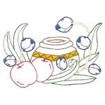 Kit de Pano de Prato Riscado 12 Unidades - Frutas