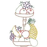 Kit de Pano de Prato Riscado 12 Unidades - Frutas