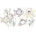 Kit de Pano de Prato Riscado 12 Unidades - Bichos