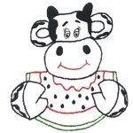 Kit de Pano de Prato Riscado 12 Unidades - Bichos