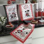 Pano de Prato Felpudo Estampado Mickey e Minnie - Dohler