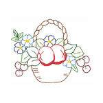 Pano de Prato Riscado para Bordar - Frutas Des.14