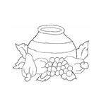 Pano de Prato Riscado para Bordar - Frutas Des.18