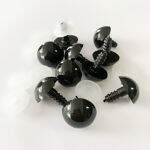 Olho para Amigurumi Redondo com Trava N° 18 Preto - 5 Pares