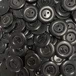 Botão Preto 21 mm com 20 unidades