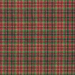 Tecido Tricoline Xadrez Natal Fio Tinto com Ouro - 0,50x1,50mt