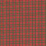 Tecido Tricoline Xadrez Natal Fio Tinto Ouro - 0,50x1,50mt