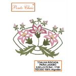 Tecido Riscado para Bordar - Flores 1740 - 50x70cm