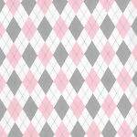 Tecido Estampado - Trapézio Rosa Cor 20 - Des.180638 - 0,50x1,50mt