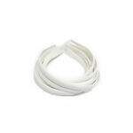 Tiara Plástica Branca Lisa 8 mm - com 10 unidades