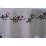 Toalha de Mesa Riscada para Bordar - Redonda Papoulas 