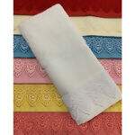 Toalha de Lavabo para Bordar com Renda Guipir